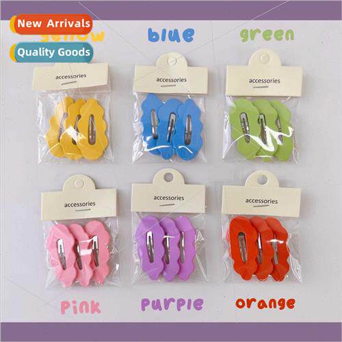 che design wave color clashing hair clips sweet candy color
