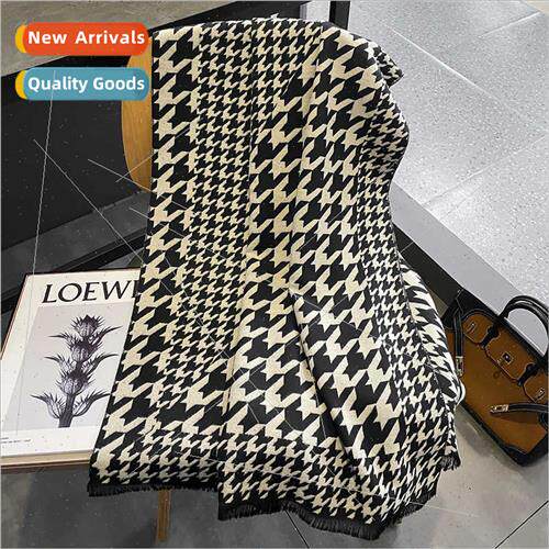 Winter warm couple thousbirds check imation cashmere scarf K