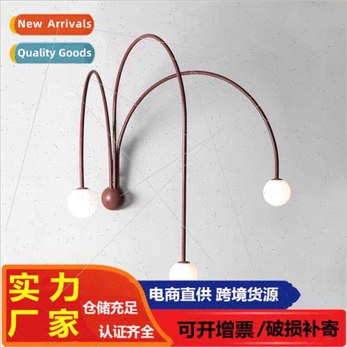 Scandinavian modern minimalist red living room light villa g