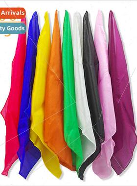 Magic silk scarf 30*30cm red yellow green blue black whe mag