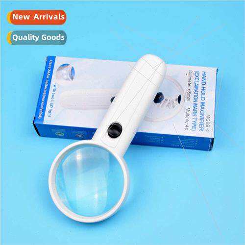 Handheld 4 times fashion handheld large mirror magnifier wit