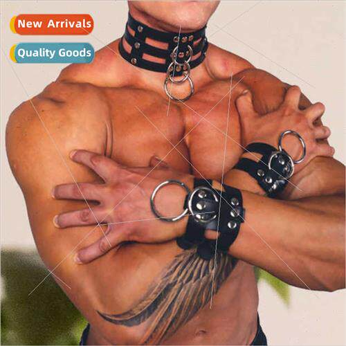 Europe corset leather plus collar bracelet bondage corset sh