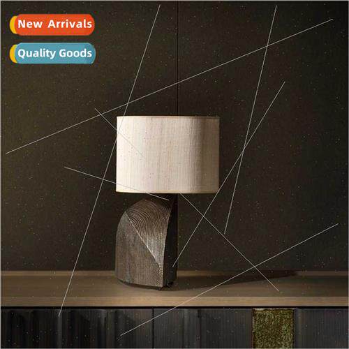New Chinese table lamp modern study bedroom bedside wabi-sab