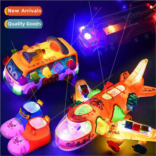 Electric toys Children universal car set light up four wheel