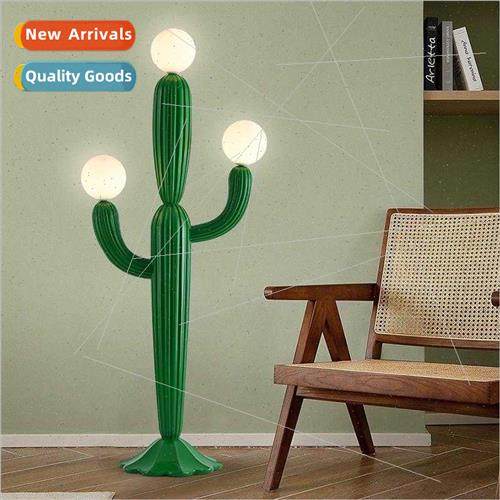 Designer  cream wind cactus floor lamp living room sofa rust
