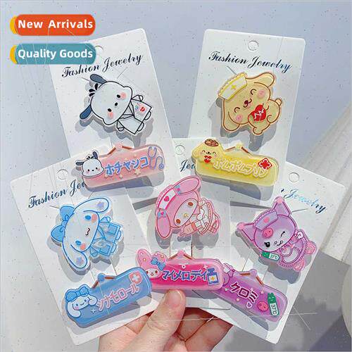 Acrylic cartoon hair clips combination cute Korea students d
