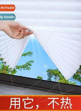 Window blackout gods no punch pleated leaf curtains shade kc