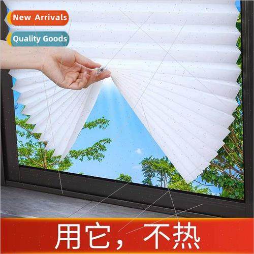 Window blackout gods no punch pleated leaf curtains shade kc