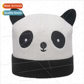 cap match cute hundred flap wool head panda winter Autumn
