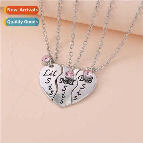 new creative good girlfriends necklace diamond heart-shaped