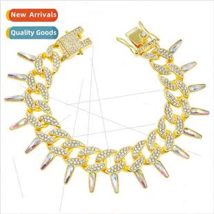 full Europe hop colored Cuban spikes hip diamonds