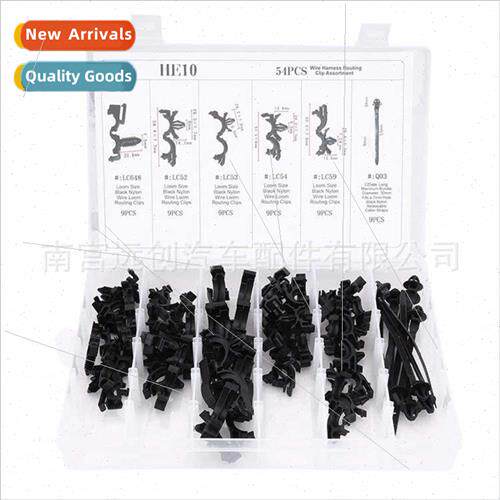 54PCS Boxed Clip Car Body Wiring Harness Fixing Clip Nylon C