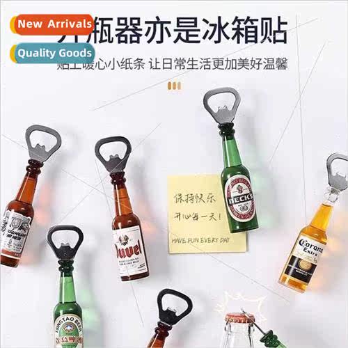 Creative fun magnetic bottle opener refrigerator stickers wi