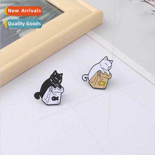 Cartoon New Cute Cat Badge Brooch Clothes Backpack Clothing