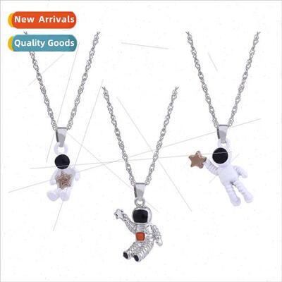 New Cosmic Spaceman Couple Alloy Necklace Personalized Astro