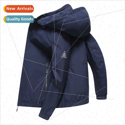 Large jackets men spring fall jacket 2023 fall removable hoo
