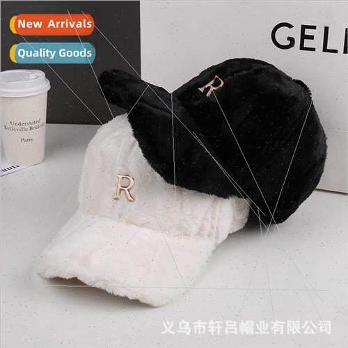 Autumn winter new warm versatile plush baseball cap female K