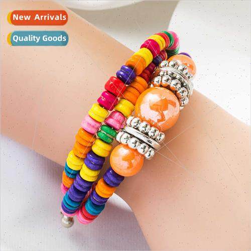 Europe retro vacation beach fashion pearl colorful soft pott