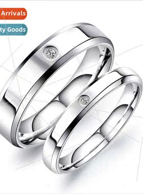 New jewelry stainless steel diamond ring diamond ring men wo