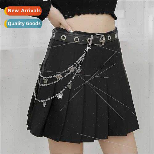 Punk air eye full holes jeans belt decorative su skirt hip h