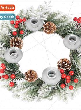 PE Candle Holder Christmas Wreath Holiday Party Christmas Wr