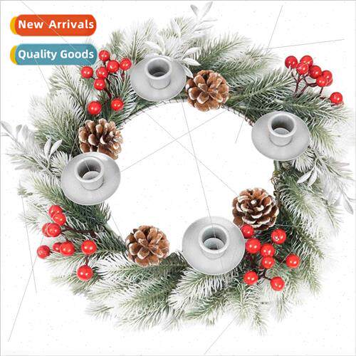 PE Candle Holder Christmas Wreath Holiday Party Christmas Wr
