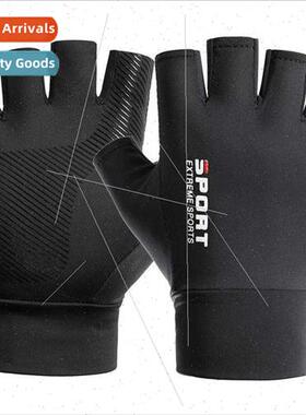 Sunscreen gloves men spring summer new open finger thin ice