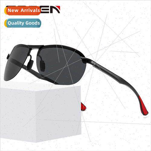 New aluminum magnesium polarized sunglasses rimless driver d