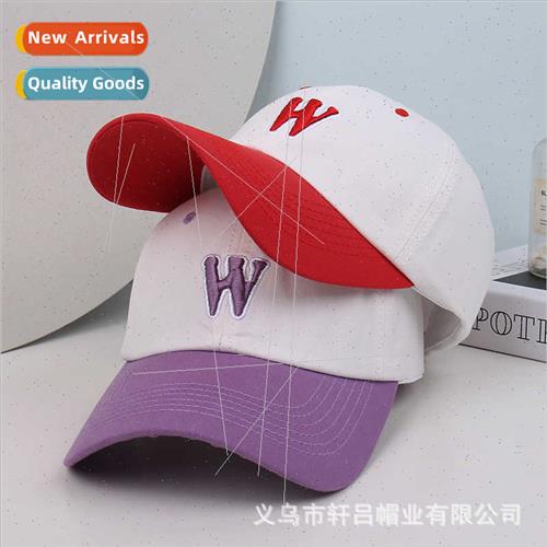 letters W baseball cap female Korean students sports duck to