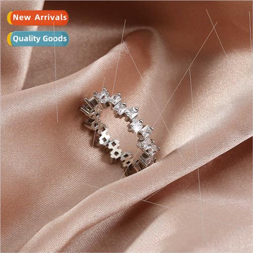 Delicate ins irregular zirconia open ring female index finge