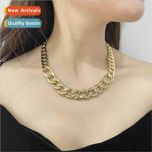 Metal Chunky Chain Cuban Necklace Men Women Punk Hip Hop Ins