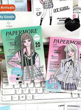 Monthly magazine girls synthetic paper stickers book cute ca