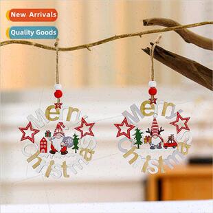 New hollowed out Christmas wooden pendants hanging signs han