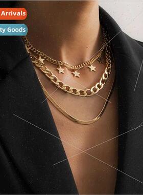 Europe fashion sexy metal snakebone chain female multilayer