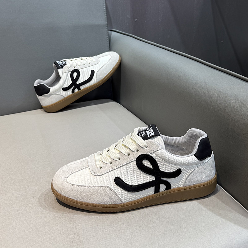 男鞋2025秋季新款鞋时尚百搭潮流阿甘鞋真皮德训鞋低帮板鞋休闲鞋