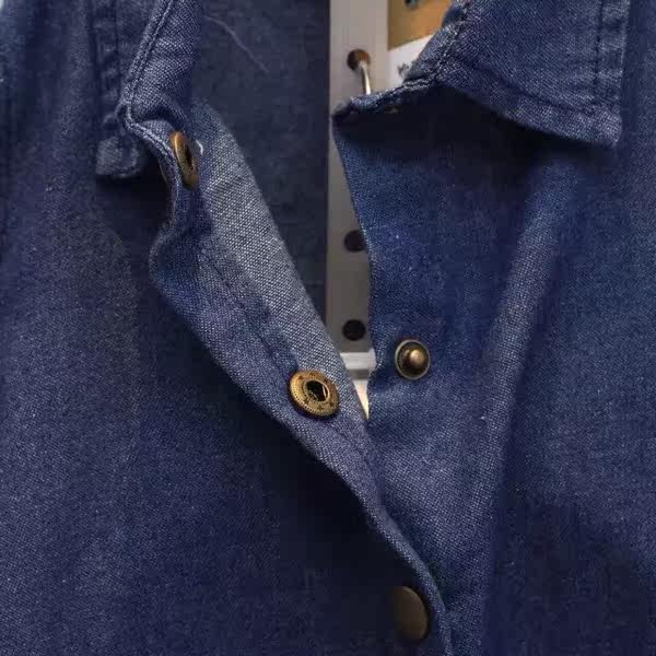 Chemise fille à manche longue en toile - Ref 2085002 Image 3