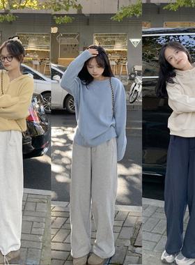 PERRY自制小个子宽松加绒加厚镰刀裤小码150xxs