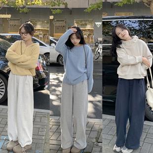 PERRY自制小个子宽松加绒加厚镰刀裤 150xxs 小码