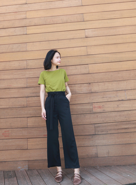 PERRY自制小个子 巨显高拉长比例显高显瘦小码阔腿裤女春夏150xs