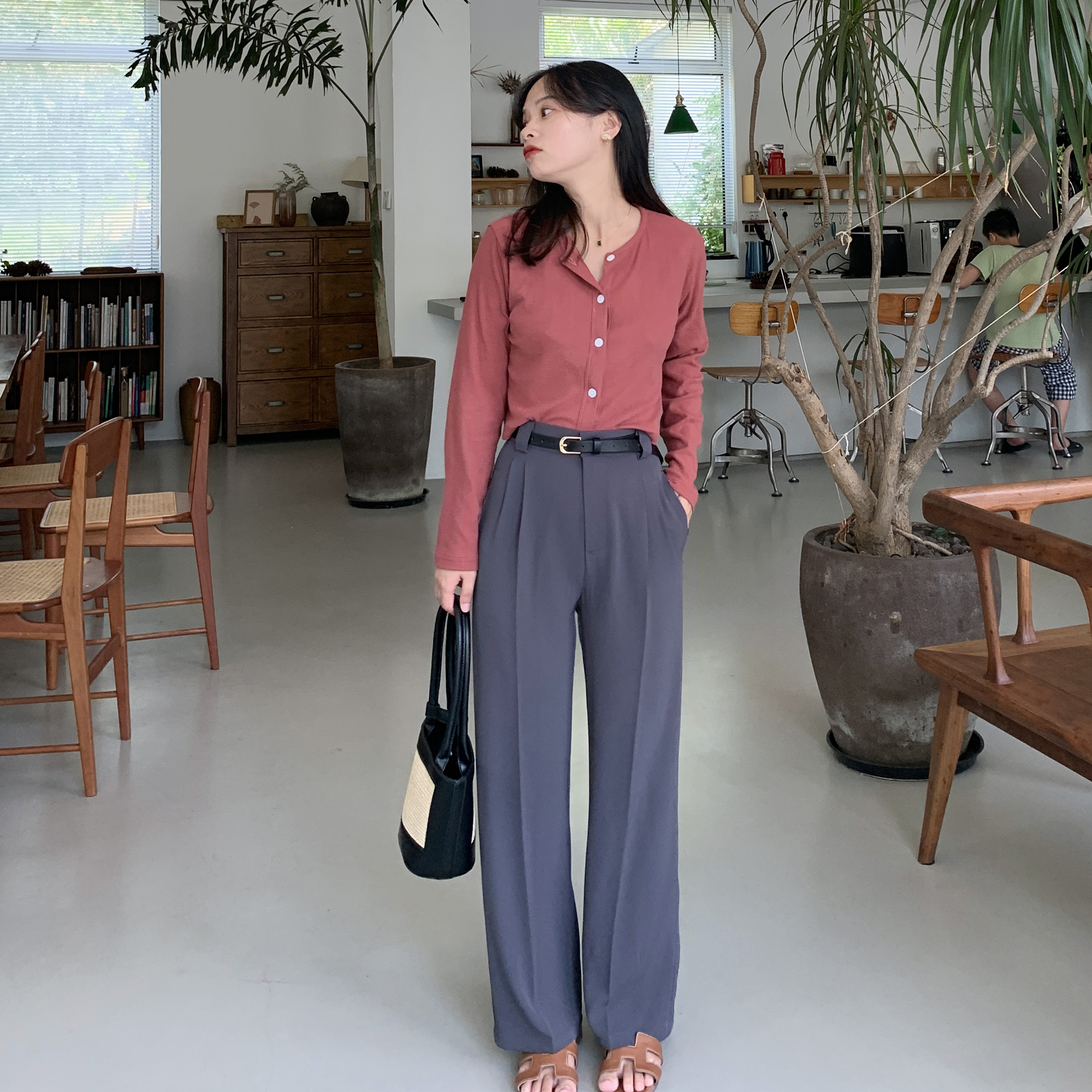 高腰通勤其他法式优雅