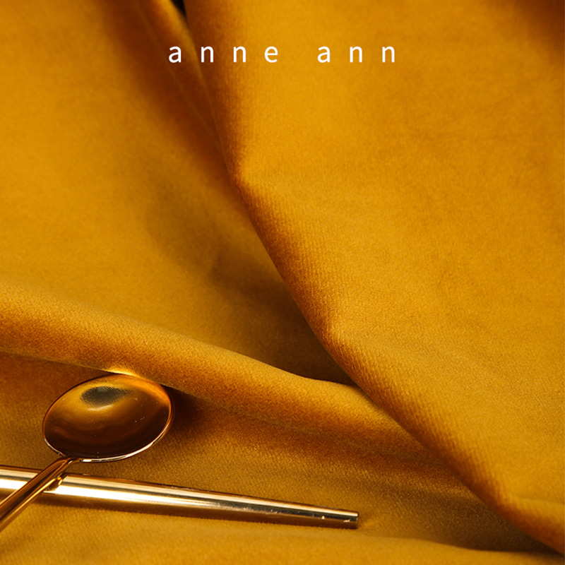 丝绒黄色系莫兰迪ins盖巾桌布