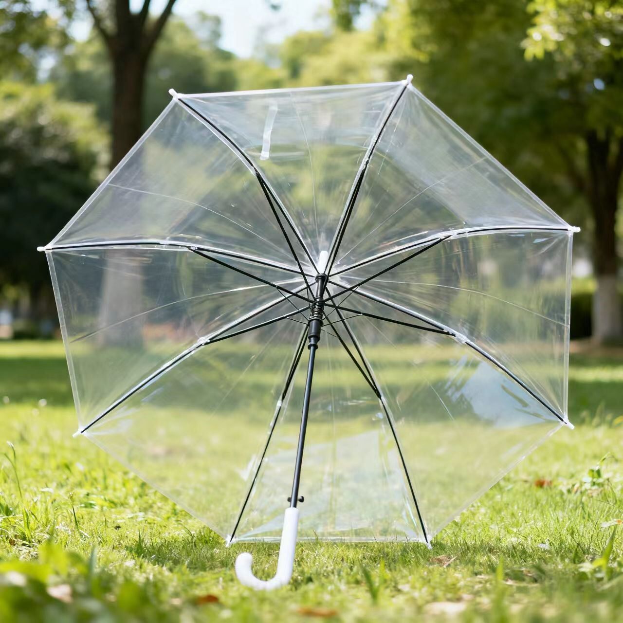 透明雨伞加大强抗风包邮折叠长柄女简约韩版ins森系清新双人网红