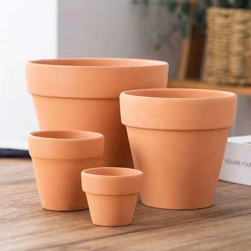 红陶盆陶瓷花盆绿植多肉透气吸水陶土泥土瓦盆花卉植物仙人掌盆球