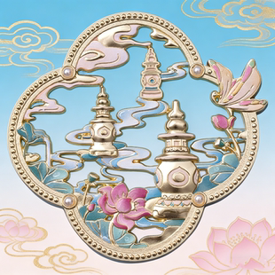 杭州西湖三潭印月文创冰箱贴金属醋酸磁贴创意纪念品简约高颜值