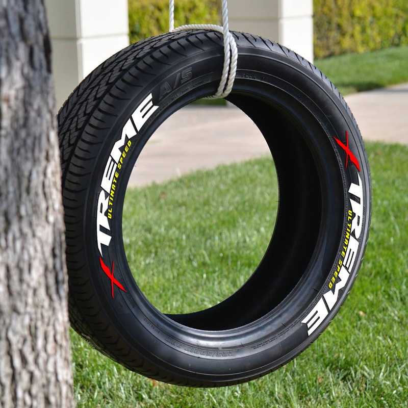 XTREME汽车轮胎贴纸橡胶3D连体轮胎装饰贴摩托车轮毂贴跨境爆款