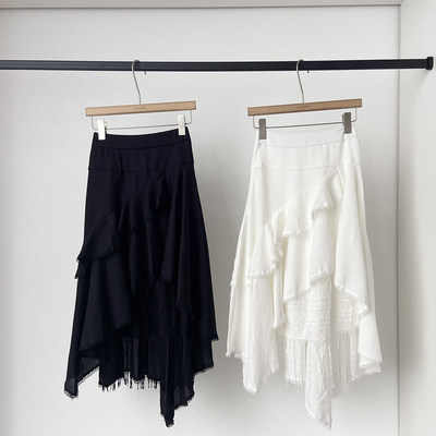 层次感高腰显瘦百搭中长裙