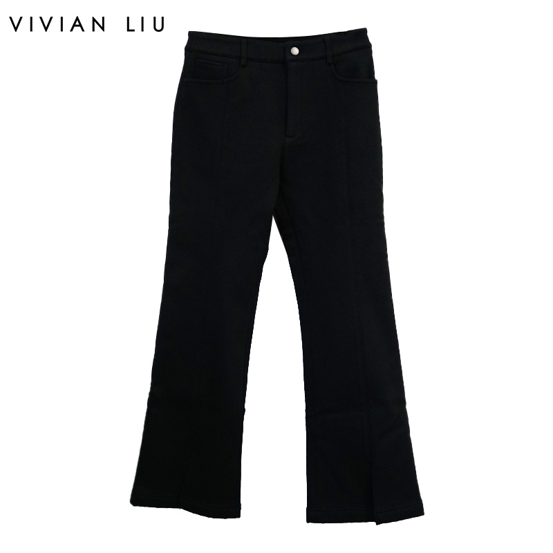 VIVIANLIU/红英一体绒长裤