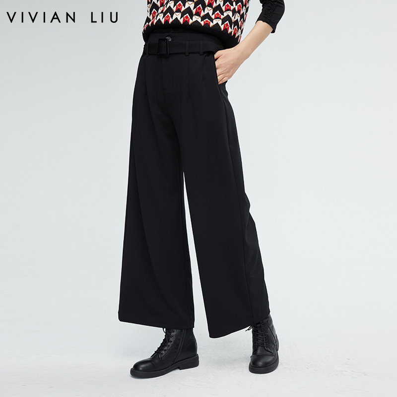 VIVIANLIU/红英腰部腰带长裤