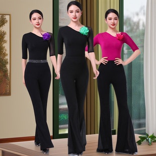 形体服套装女高端形态礼仪模特走秀训练演出中袖上衣练功舞蹈服装