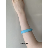 LONSLAN ACC 2025ss彩色夏日树脂手镯百搭简约ins风几何手环